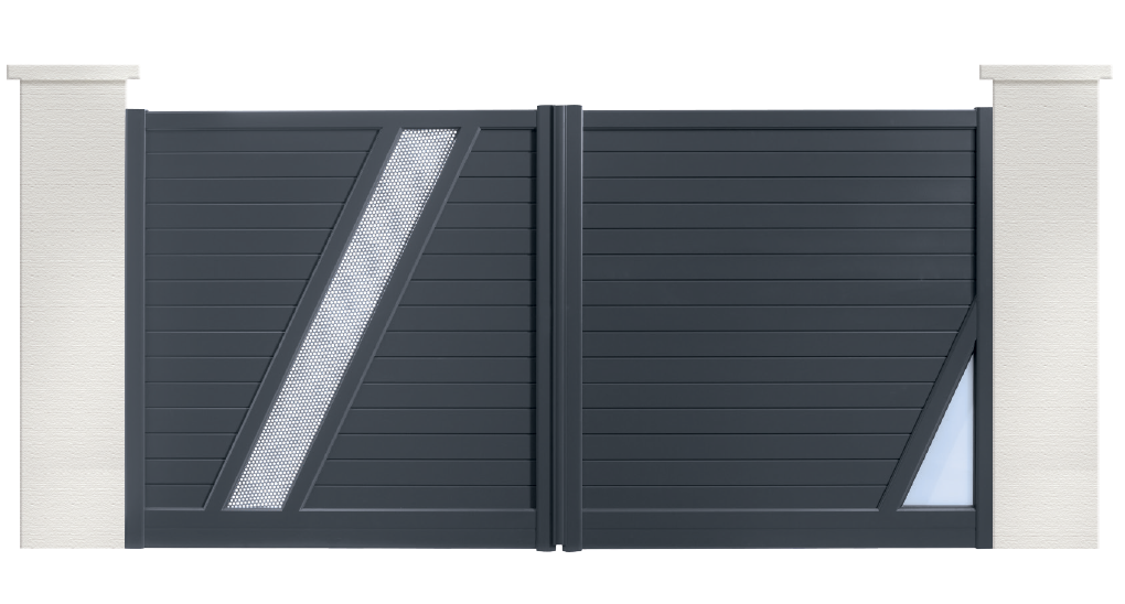 portail aluminium contemporain rumba