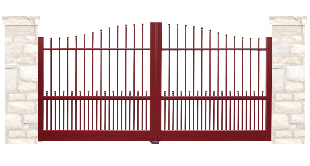 portail aluminium traditionnel sentier