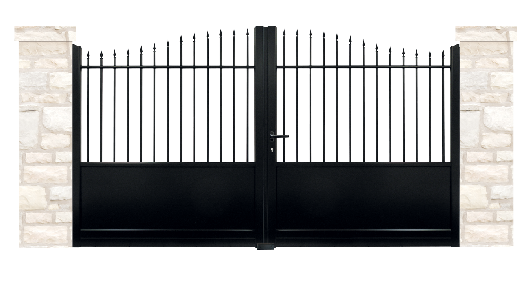 portail aluminium contemporain souverain