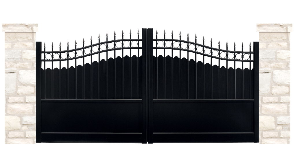 portail aluminium contemporain terroir