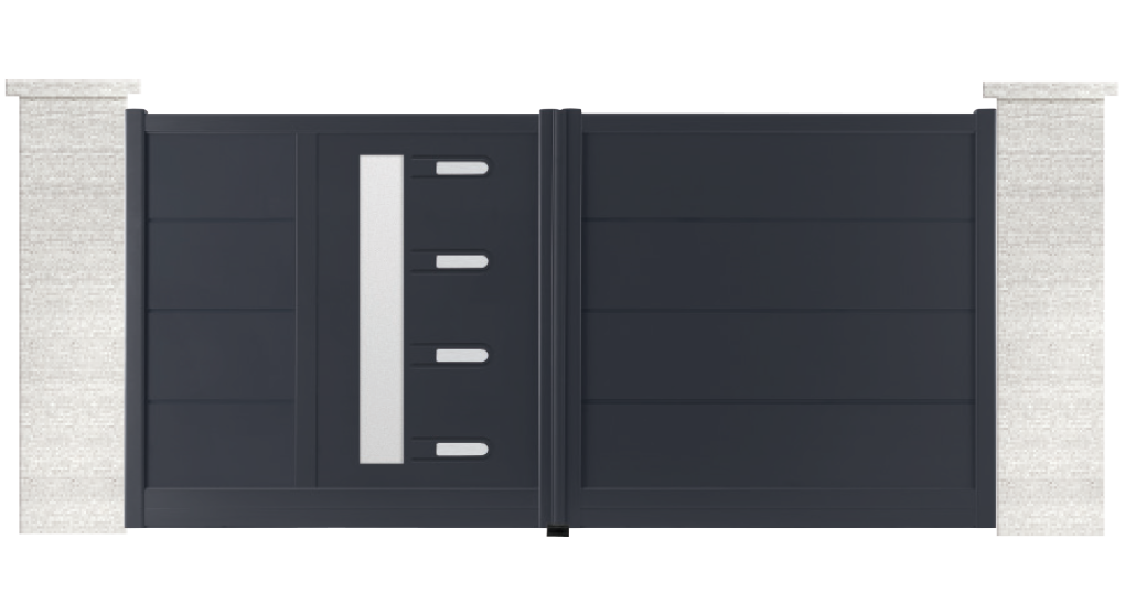 portail aluminium contemporain turner