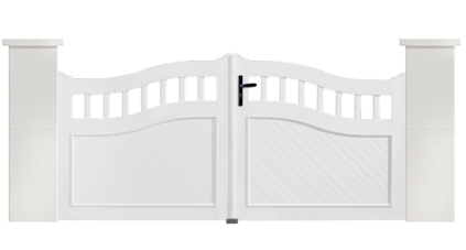 Portail PVC Anneaux est fabriqué sur mesure par Charuel