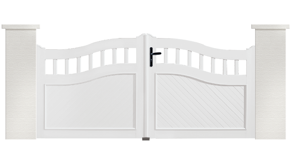 Portail PVC Anneaux est fabriqué sur mesure par Charuel