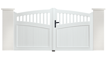 Portail PVC Banjo fabriqué sur mesure en France par Charuel