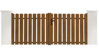 Portail PVC Bombarde, fabriqué sur mesure et installé par les professionnels Charuel