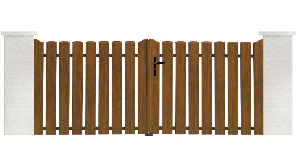 Portail PVC Bombarde, fabriqué sur mesure et installé par les professionnels Charuel