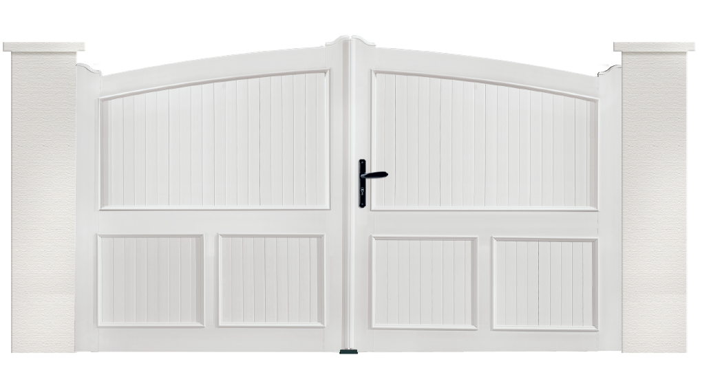 Portail PVC Céleste, ouverture battante et coulissante