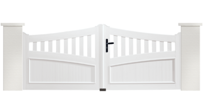 Portail PVC Clairon, fabriqué sur mesure par Charuel