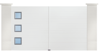 Votre portail PVC Compositeur disponible en 3 coloris. Une fabrication sur mesure et fabrication française.