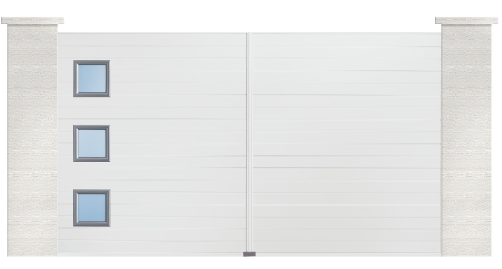 Votre portail PVC Compositeur disponible en 3 coloris. Une fabrication sur mesure et fabrication française.