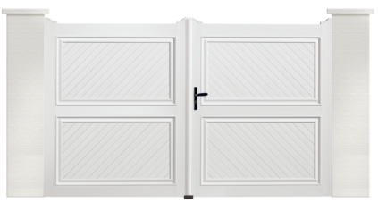 portail pvc contemporain crecelle