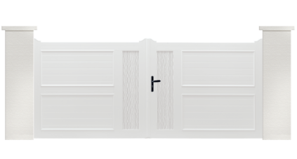 Portail PVC Danyen, fabriqué sur mesure et en France par Charuel