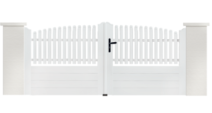 Portail PVC Flûte, fabriqué sur mesure en France par Charuel