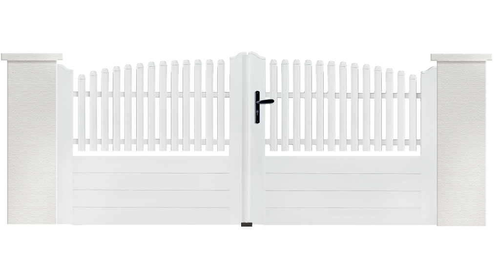 Portail PVC Flûte, fabriqué sur mesure en France par Charuel