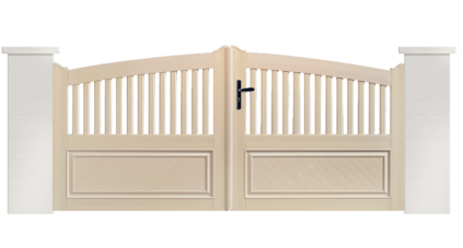 Portail PVC Harpe est fabriqué sur mesure par Charuel