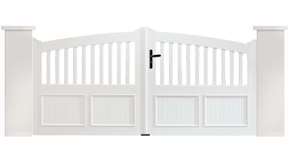 Portail PVC Lyre est fabriqué sur mesure par Charuel