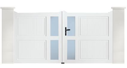 Portail PVC Orchestre fabriqué sur mesure et installé par des professionnels proche de chez vous avec Charuel.