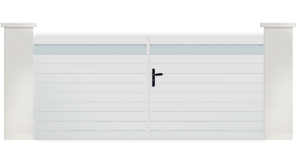 Portail PVC Patola, couleur et lames personnalisables