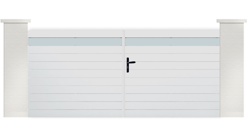 Portail PVC Patola, couleur et lames personnalisables