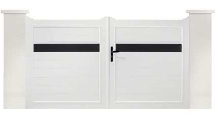 SIRLI votre portail PVC fabriqué sur mesure en france et installé par un de nos experts Charuel