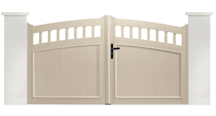 Portail PVC Synthétiseur, fabriqué sur mesure par Charuel