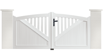 Portail PVC Trombone fabriqué sur mesure et en France