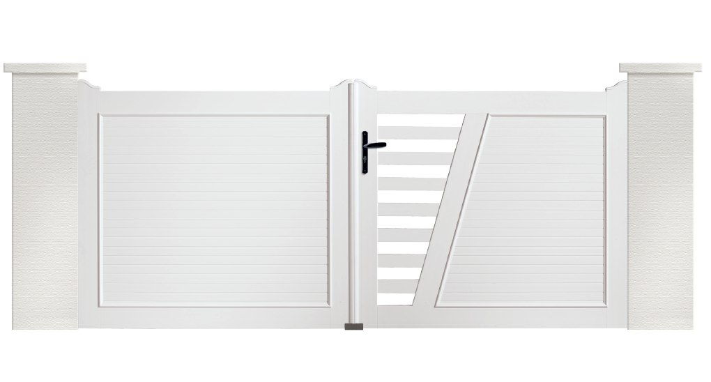 Portail PVC Trompette, votre portail sur mesure de fabricant & installateur Charuel