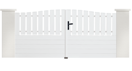 Portail PVC Violoncelle, fabriqué sur mesure par Charuel