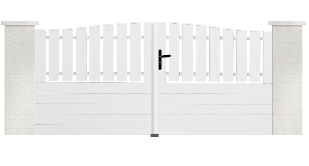 Portail PVC Violoncelle, fabriqué sur mesure par Charuel