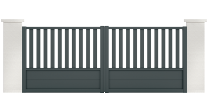 portail aluminium contemporain cinabre