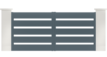 portail aluminium contemporain limorite