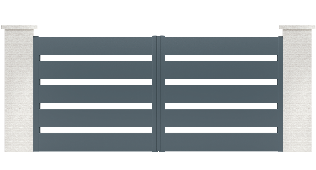 portail aluminium contemporain limorite