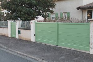 Portail et portillon cordonné vert