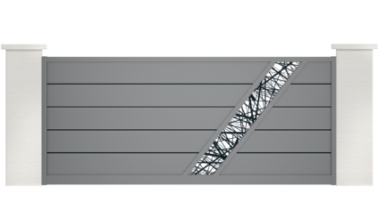 portail aluminium contemporain bellando