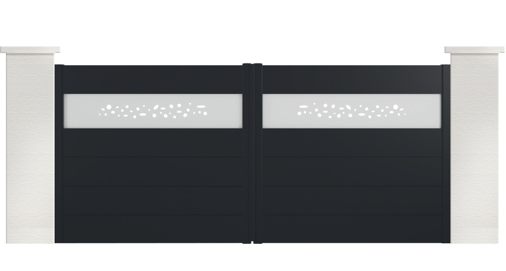 portail aluminium contemporain boloria
