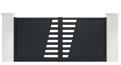 portail aluminium contemporain esperia