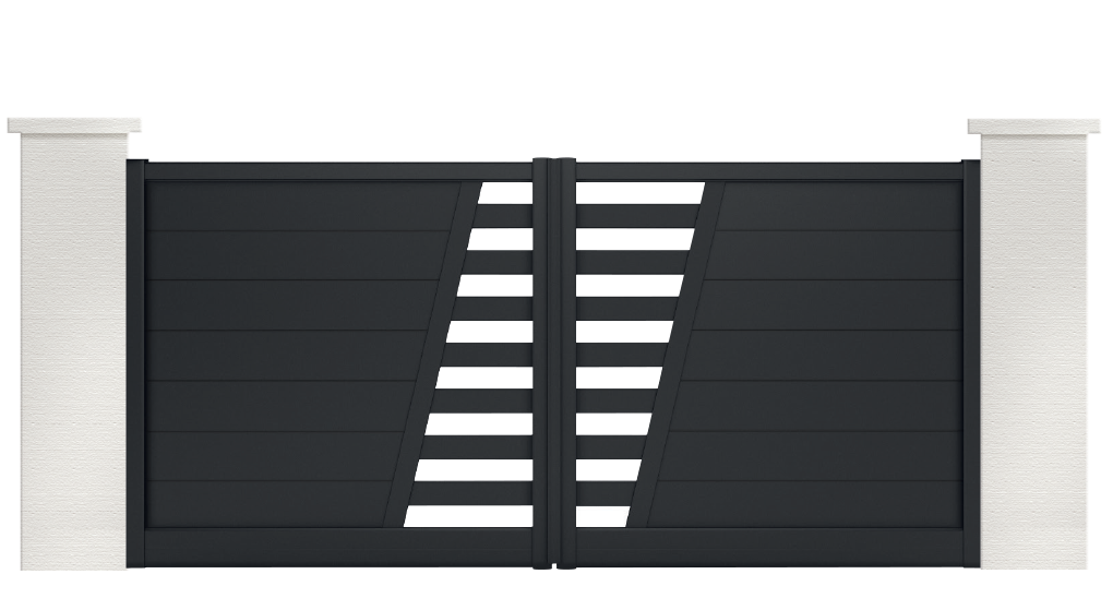 portail aluminium contemporain esperia