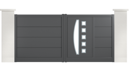 portail aluminium contemporain harvey