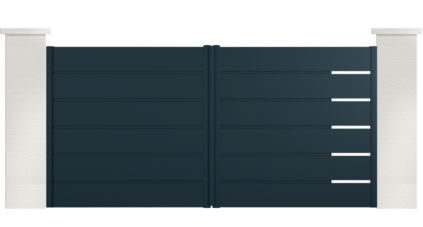 portail aluminium contemporain saturnia