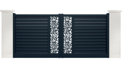 portail aluminium contemporain sousta