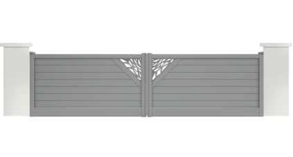 portail aluminium contemporain bromeliard