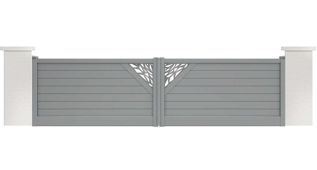 portail aluminium contemporain bromeliard