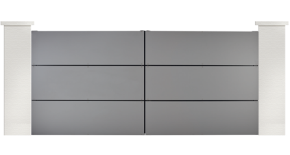 portail aluminium contemporain lithop