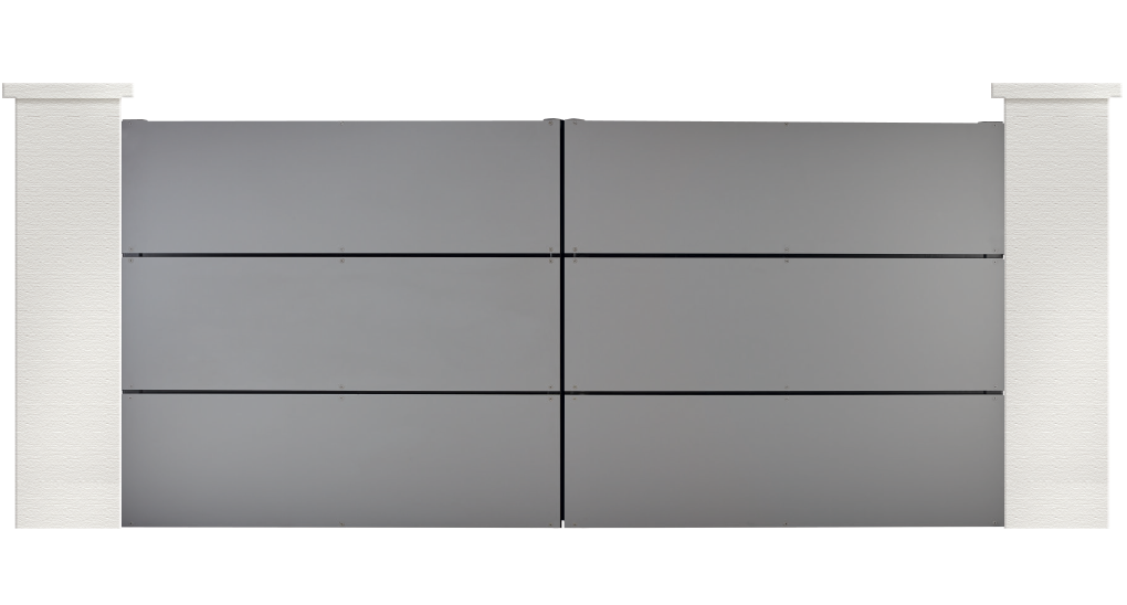 portail aluminium contemporain lithop