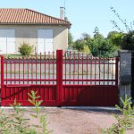 PORTAIL ALUMINIUM CHARUEL VUE INTERIEURE A GENSAC LA PALLUE