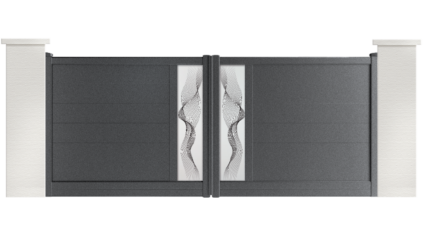 portail aluminium contemporain abott