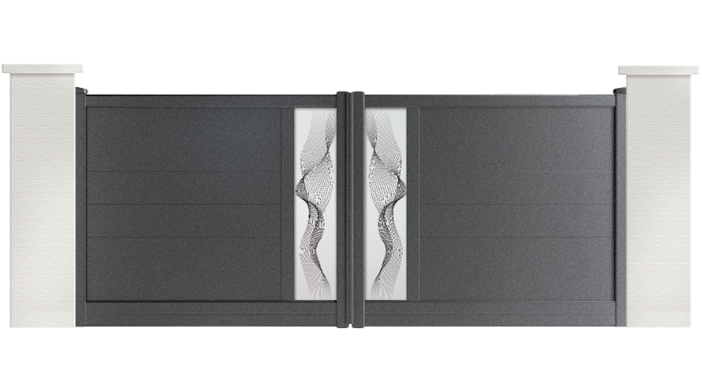 portail aluminium contemporain abott