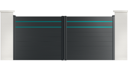 Portail aluminium contemporain Aracari