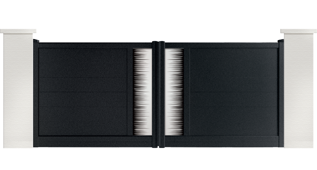 portail aluminium contemporain Bridge