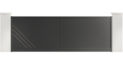 Portail aluminium contemporain Bruant